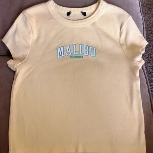 Yellow Kids Shirt with Malibu Print